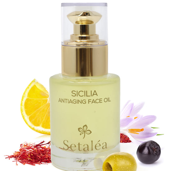 Setalea Sicilia Anti-Aging Face Oil Organic Lemon Saffron Olive Myrtle