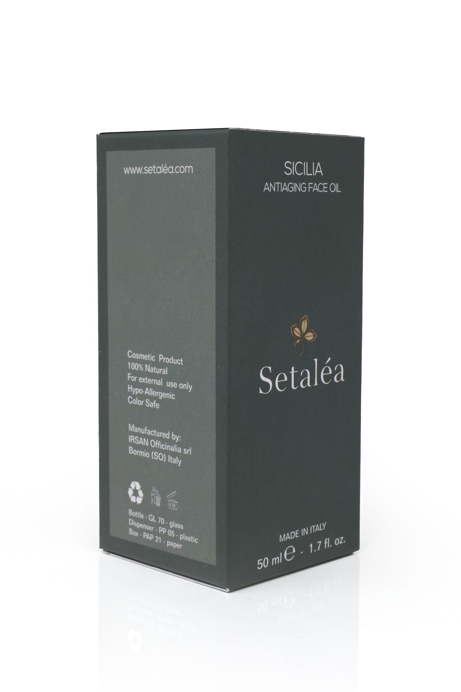 Setalea Sicilia Anti-Aging Face Oil Organic Lemon Saffron Olive Myrtle